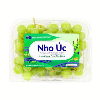 Nho xanh Sweet Globe Úc 450g (1 Hộp)