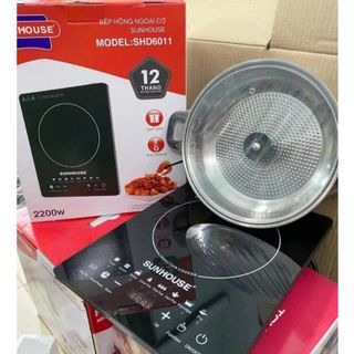 BẾP ĐIỆN TỪ CẢM ỨNG SUNHOUSE SHD6011 TẶNG KÈM NỒI