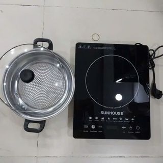 BẾP ĐIỆN TỪ CẢM ỨNG SUNHOUSE SHD6011 TẶNG KÈM NỒI