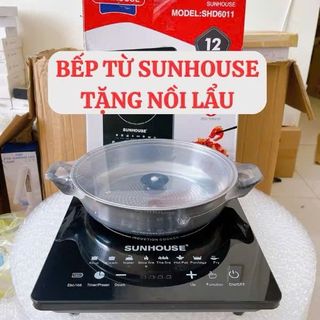 BẾP ĐIỆN TỪ CẢM ỨNG SUNHOUSE SHD6011 TẶNG KÈM NỒI