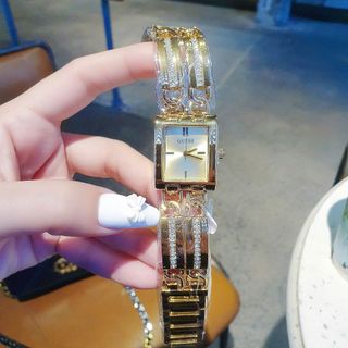ĐỒNG HỒ NỮ THỜI TRANG GUEZ MẶT VUÔNG DÂY LẮC 2 VÒNG