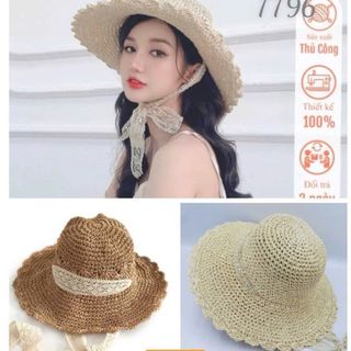 Mũ cói đi biển siêu xinh