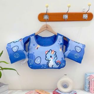 Áo phao bơi trợ nổi đỡ ngực liền tay nhiều màu cho