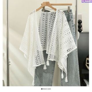 Áo Khoác Ren Nữ Dệt Kim Mùa Hè . Khoác Đi Chơi , Đi Biển , Du Lịch Cực Xinh Luôn Nha Các CE 
2 màu  : Be , Trắng