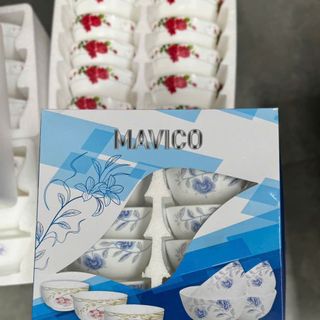 BỘ 10 CHÉN SỨ HỌA TIẾT QUÀ TẶNG FULL BOX