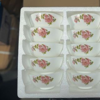 BỘ 10 CHÉN SỨ HỌA TIẾT QUÀ TẶNG FULL BOX