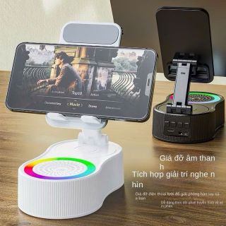 Giá đỡ điện thoại đa năng xoay 360 độ, tích hợp pin sạc dự phòng, loa bluetooth, âm thanh ánh sáng xung quanh di động Bản nâng cấp