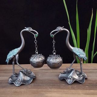 LƯ ĐỒNG ĐỐT TRẦM HƯƠNG HÌNH CON HẠC