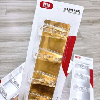 MÓC DÁN TƯỜNG NHÔM 6 MÓC SIÊU DÍNH