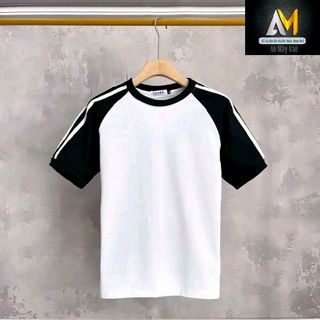 《Mua 1 tặng 4》Áo thun Unisex cổ tròn phối vai áo (Mã : HOKO65) - Khách được chọn màu, chọn size