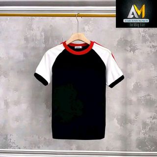 《Mua 1 tặng 4》Áo thun Unisex cổ tròn phối vai áo (Mã : HOKO65) - Khách được chọn màu, chọn size