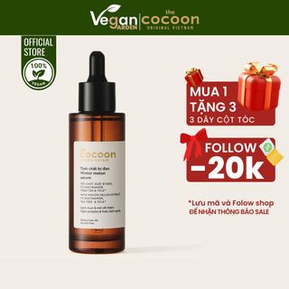 Tinh chất bí đao Cocoon 70ml làm giảm mụn ẩn mụ đầu đen và mờ vết thâm, da sáng mịn màng - Thuần Chay Vegan Garden
