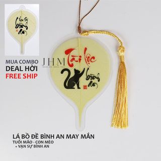 TẶNG BAO LÌ XÌ Combo 2 lá bồ đề THEO TUỔI và Lá bồ đề Vạn Sự Bình An