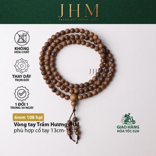 Vòng tay tràng trầm hương JHM chuỗi tràng 108 hạt mang lại may mắn cho người đeo Phụ Kiện Voi