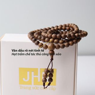Vòng tay tràng trầm hương JHM chuỗi tràng 108 hạt mang lại may mắn cho người đeo Phụ Kiện Voi