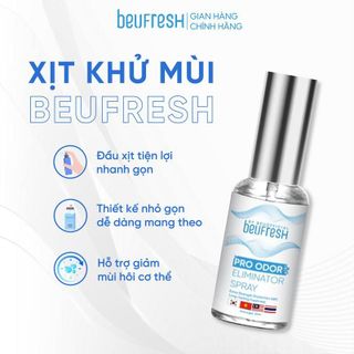 BEUFRESH PRO Xịt Khử Mùi Toàn Thân Tay Chân Nách cho Nam, Nữ Cảm Giác Dễ Chịu, Hỗ Trợ Giảm Thiểu Mồ Hôi Không Bị Ố Vàng