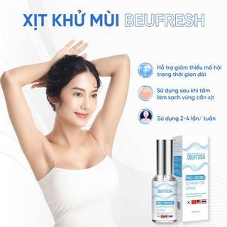 BEUFRESH PRO Xịt Khử Mùi Toàn Thân Tay Chân Nách cho Nam, Nữ Cảm Giác Dễ Chịu, Hỗ Trợ Giảm Thiểu Mồ Hôi Không Bị Ố Vàng