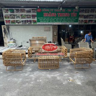 Sofa nhựa giả mây cao cấp ngoài trời
