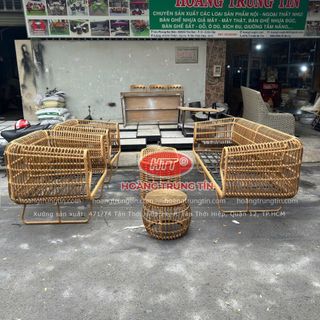 Sofa nhựa giả mây cao cấp ngoài trời