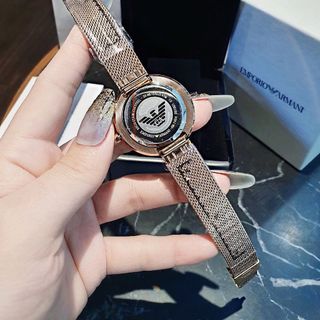 XẢ KHO MÙA HÈ ĐỒNG HỒ NỮ CAO CẤP ARMANY DÂY LƯỚI MẶT VIỀN PHA LÊ