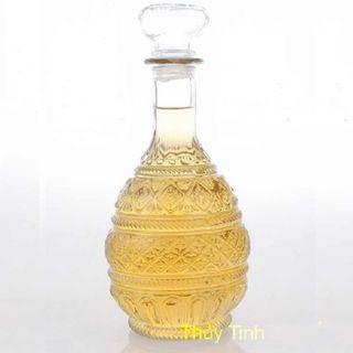 BÌNH THỦY TINH ĐỰNG RƯỢU HOA VĂN