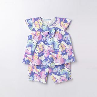 KN0011- Bộ Bông Bé Gái Kiteny Cotton Thoáng Mát - Họa tiết bướm tím