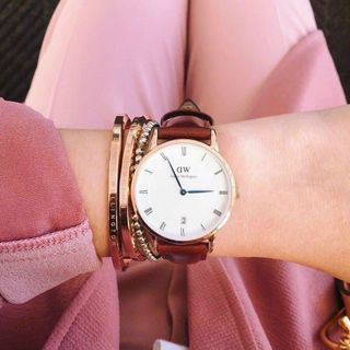 ĐỒNG HỒ NAM NỮ CAO CẤP DANIEL W DAPPER DÂY DA FULLBOX TEM
