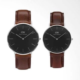 ĐỒNG HỒ NAM NỮ CAO CẤP DANIEL W BLACK CLASSIC DÂY DA FULLBOX TEM