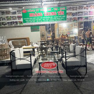 Sofa sắt nệm theo yêu cầu