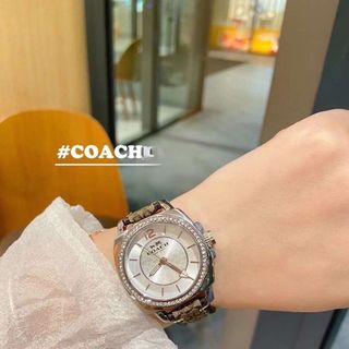 ĐỒNG HỒ NỮ TRUNG CẤP KOACH DÂY DA HOA VĂN MẶT VUÔNG VIỀN HỘT