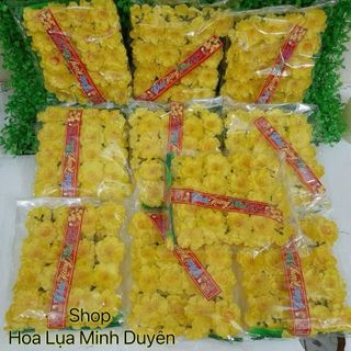 Sỉ 1 gói 36 bông Hoa Mai, Hoa Đào Giả Làm Cây Trang Trí Tết , Tặng Kèm Lá , Nụ