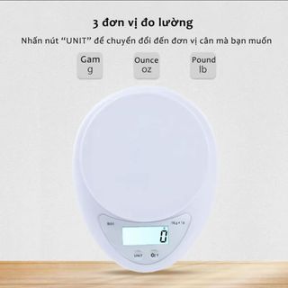 Cân Điện Tử Nhà Bếp 5kg, Cân Tiểu Ly Chia Thực Phẩm Electronic Kitchen Scale B05 - Cân tiểu ly giá sỉ
