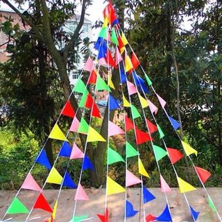 (50m hoặc 100m ) Dây Cờ Đuôi Nheo Tam Giác Trang Trí Nhà Cửa , Trường Học , Sự Kiện , Lễ Hội