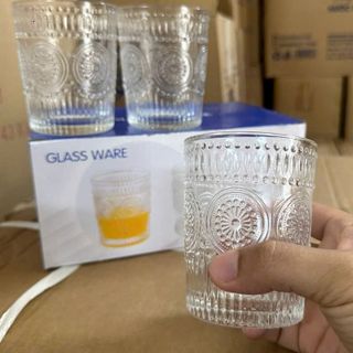BỘ 6 LY THỦY TINH ĐỒNG TIỀN 300ML Y- 9779