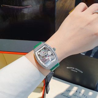 XẢ KHO MÙA HÈ ĐỒNG HỒ NỮ SIÊU CẤP FRANZ MẶT HOA ĐÍNH ĐÁ MÁY THUỴ SỸ