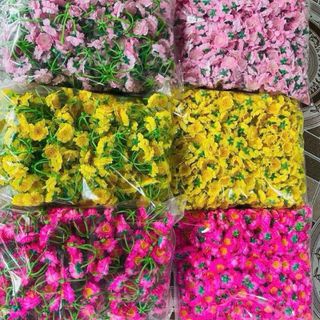 (Xưởng SX) Hoa Mai , Hoa Đào Rời , Mai Chùm , Đào Chùm, Mai Gói ,Mai Bịch , kèm Nụ , Lá Làm Cây Trang Trí Tết