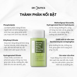 Nước Tẩy Trang Cho Da Nhạy Cảm Dạng Sữa Gentle OLIVE Milky Micellar Water Drceutics 310ml