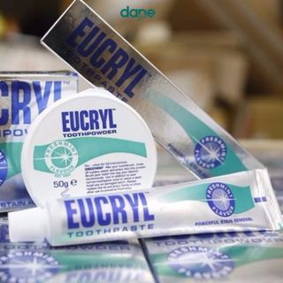 Combo 3 Hộp bột tẩy trắng răng Eucryl 50g- giúp răng trắng sáng, giảm ố vàng chỉ sau 7 ngày