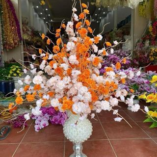 (Xưởng SX) Cành hoa Đào giả, cành hoa đào râu cao cấp (loại 1) hoa cắm cổng cưới , cắm bình trang trí