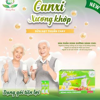 SỮA HẠT CANXI BONE – SỮA HẠT BỔ SUNG CANXI THUẦN CHAY TỪ HỒNG HOA ORGANIC**
