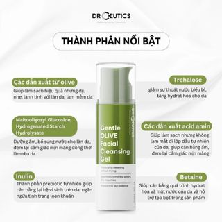 Gel Rửa Mặt Tạo Bọt Gentle OLIVE Facial Cleansing Gel Drceutics – Dịu Nhẹ, Dành Cho Mọi Loại Da 250g
