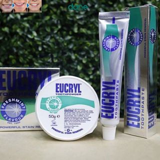 Combo 3 Tuýp kem trắng răng Eucryl 62g - Kem đánh răng trắng sáng, tẩy răng trắng sáng, giảm ố vàng