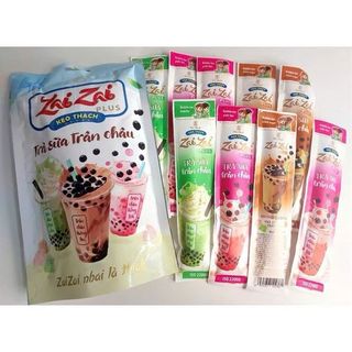 Thạch Zai Zai Trà Sữa Trân Châu Date 21/6/2025 (Thùng 20 Gói)
