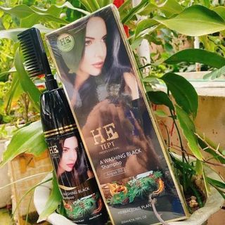 LƯỢC NHUỘM TÓC THÔNG MINH MÀU ĐEN PHỦ BẠC 100% HE TEP1-200ml