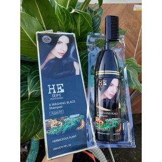 LƯỢC NHUỘM TÓC THÔNG MINH MÀU ĐEN PHỦ BẠC 100% HE TEP1-200ml