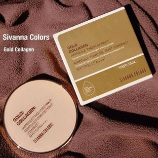 Phấn Phủ Kiềm Dầu Chống Nắng SivannaColors Gold Collagen SPF 15 PA+ - Thái Lan