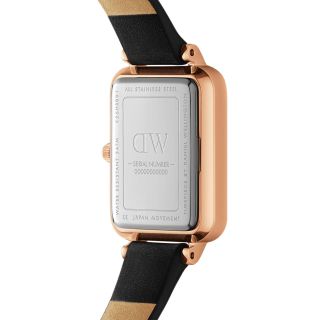 ĐỒNG HỒ NỮ CAO CẤP DANIEL W 0689 QUADRO ROMAN NUMERALS DÂY DA MẶT CHỮ NHẬT