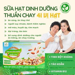 Sữa Hạt Thuần Chay 41 Vị Hạt (Bổ Sung Tảo Xoắn, Vitamin B12, Tinh Bột Kháng++) 900g/36 gói