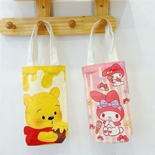 Túi vải đựng ly họa tiết hoạt hình cute