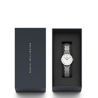 ĐỒNG HỒ NỮ CAO CẤP DANIEL W PETITE ROMAN NUMERALS DÂY THÉP MẶT TRÒN